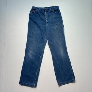 Vtg 70s Body Lingo Blue Denim Jeans / JC Penney / High Rise Retro Sz 16 1/2